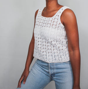 Vintage white crochet top